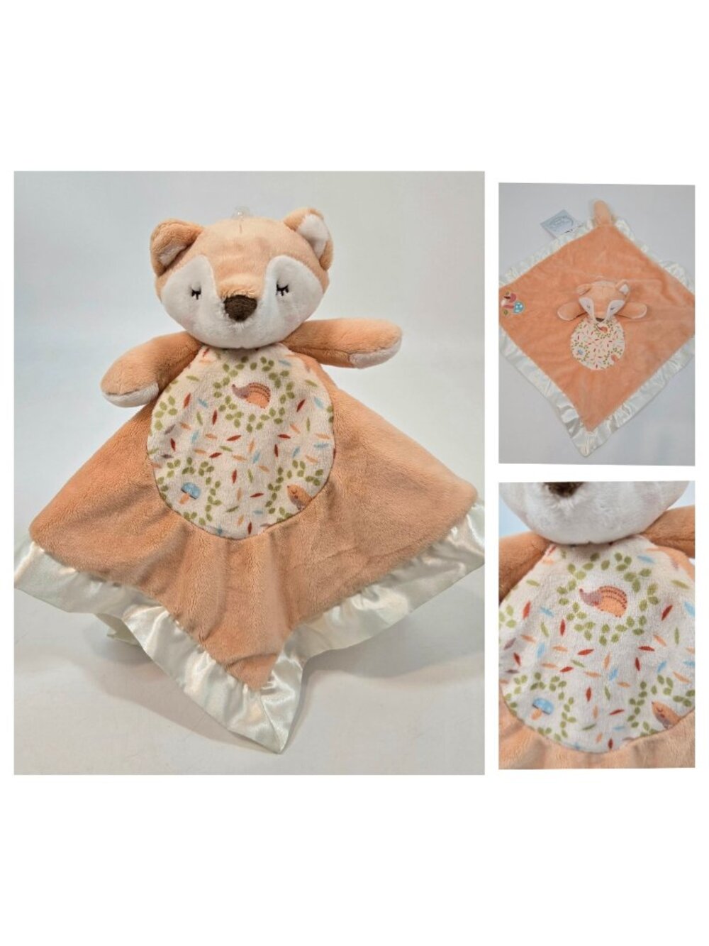 Douglas Baby Fox Lil' Snuggler Lovey Security Blanket Woodland Animals Mushrooms